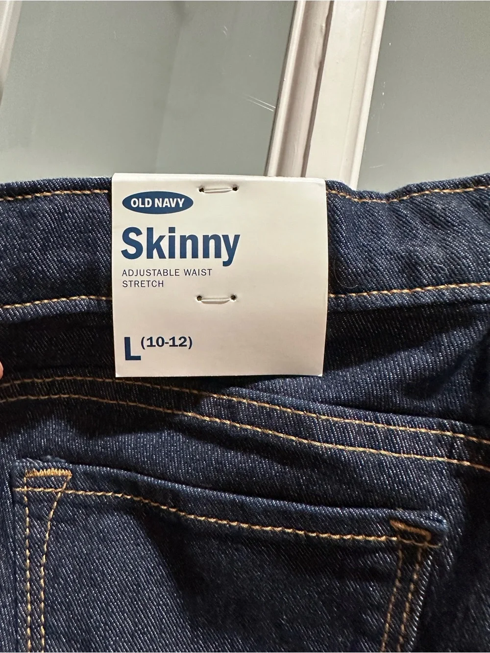 Old Navy Dark Blue Girls size 10-12 Stretch Skinny Jeans - New